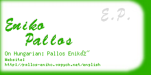 eniko pallos business card